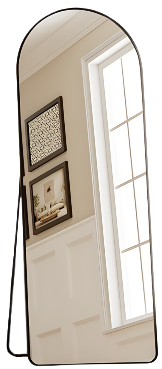 Espelho 146x36 Borda Preta