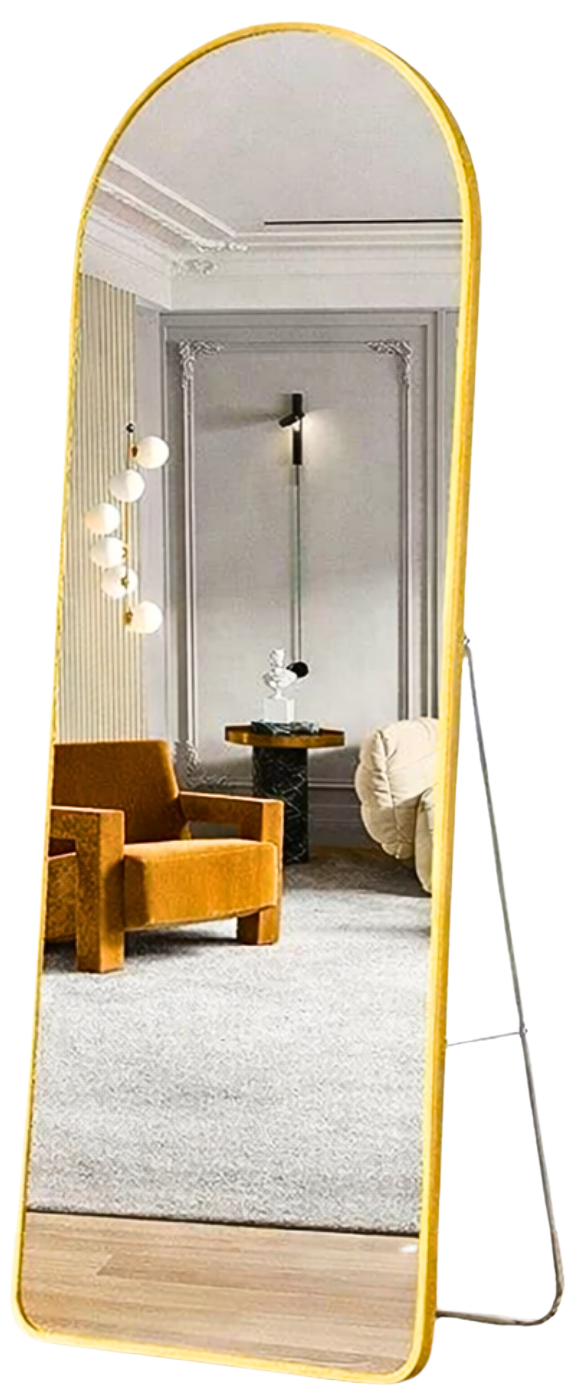 Espelho 146x36 Borda Dourada
