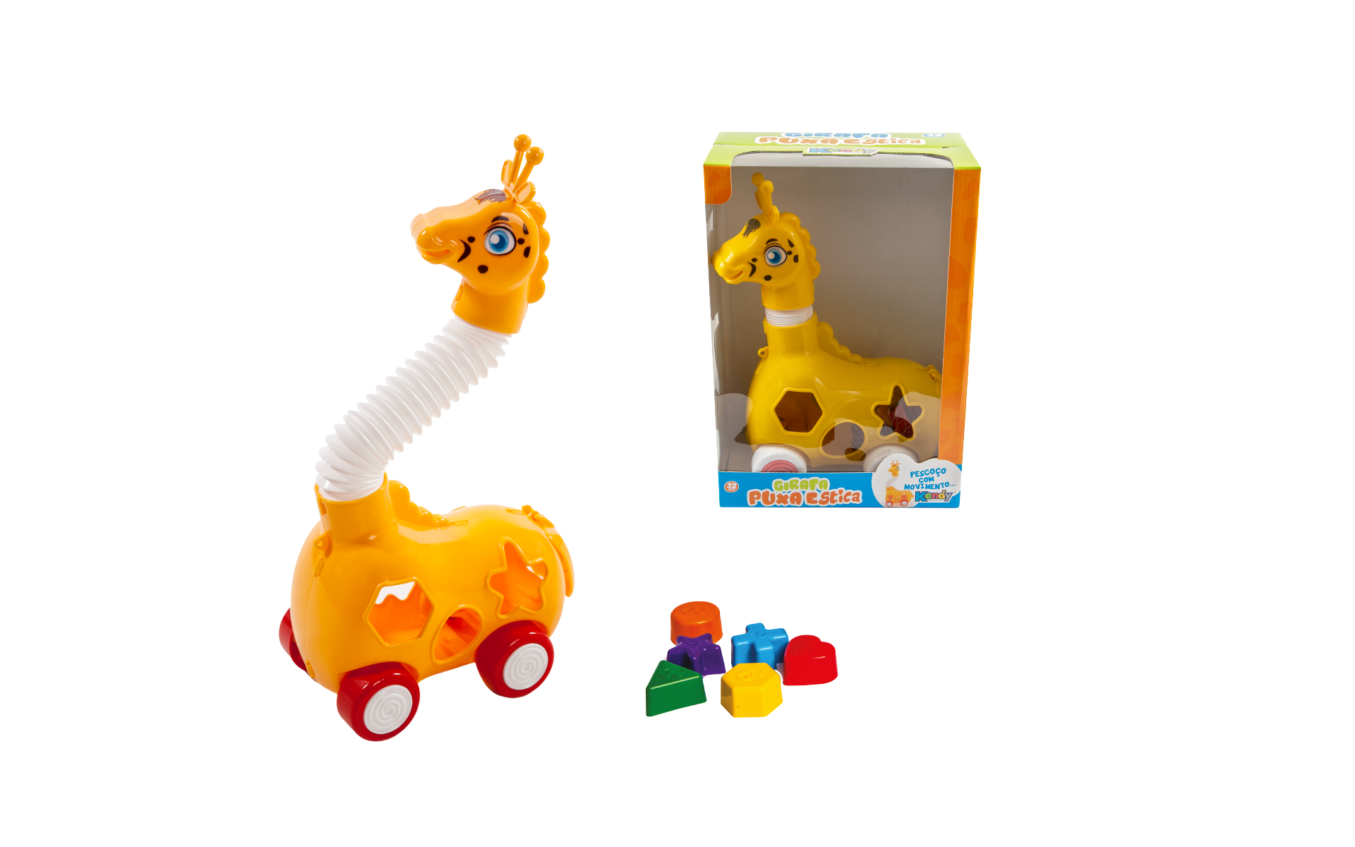 Brinquedo Educativo Girafa Puxa-Estica